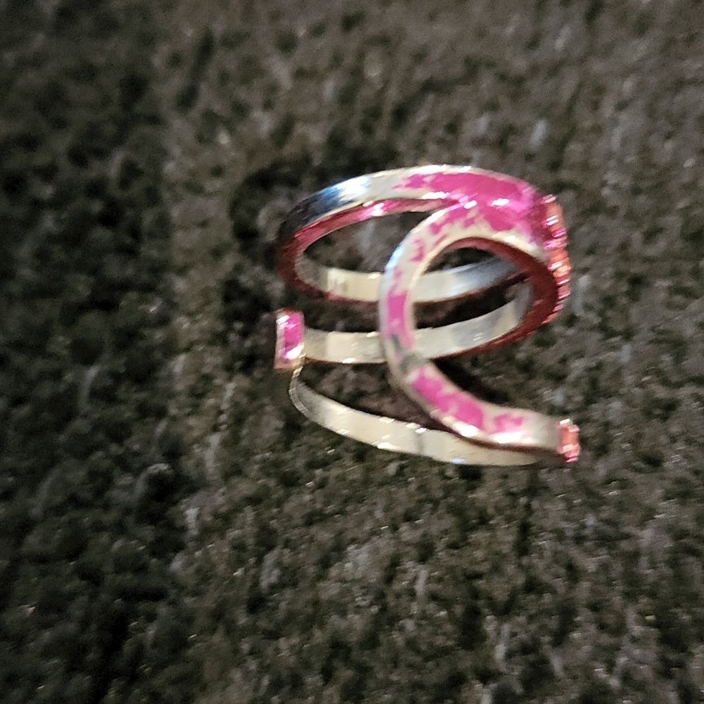 Akira Pink & Purple Rhinestone Stackable Rings‎ - Picture 6 of 8